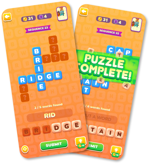 Word puzzle gameplay